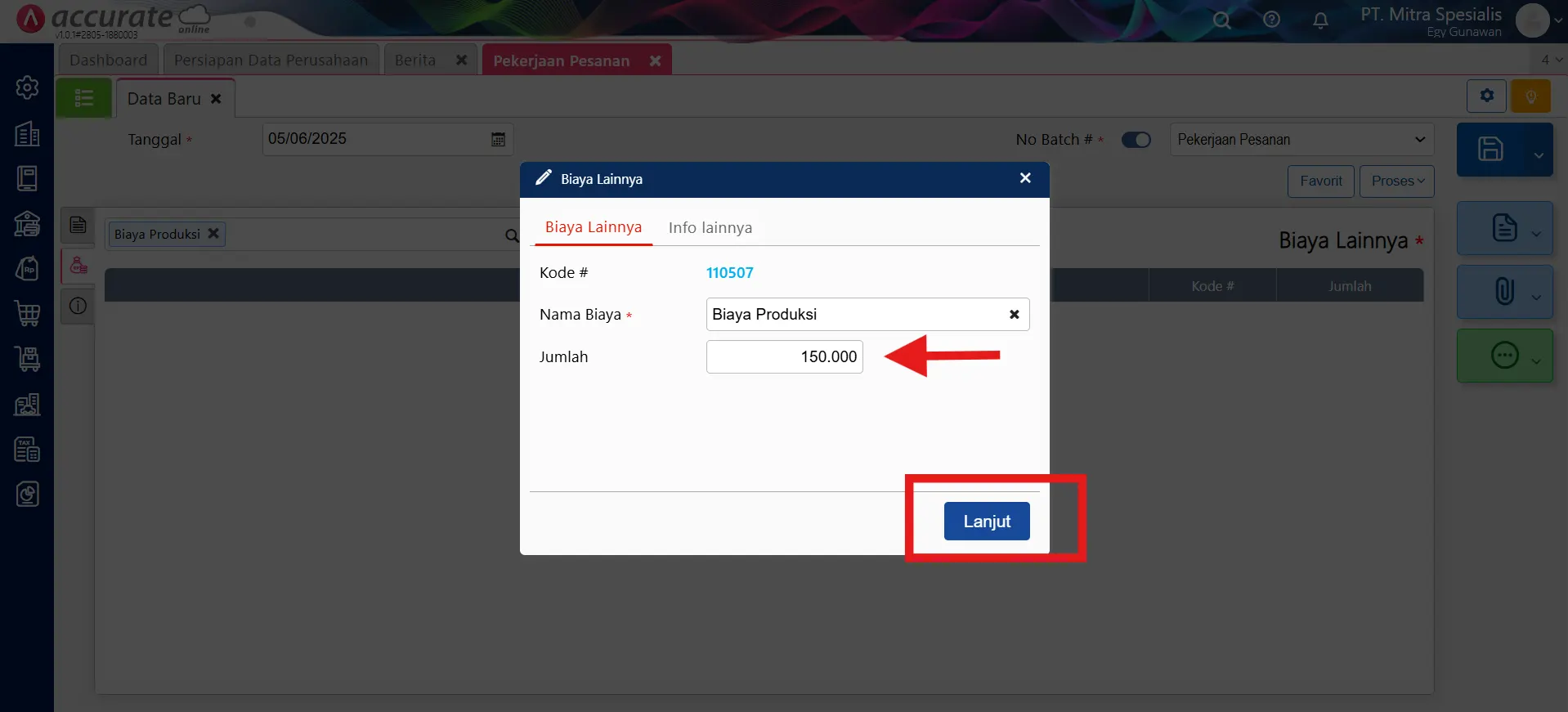 4 Mencatat proses produksi barang dengan penggunaan jasa pihak ketiga